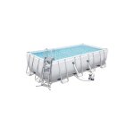 Salone - bestway 56670 power steel piscine hors sol rectangulaire 488x244x122 cm avec pompe cartouche ...