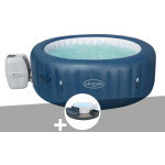 Bestway - kit spa gonflable lay - z - spa milan rond airjet plus 4 / 6 places + ensemble mobilier