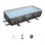 Bestway kit piscine hors sol et accessoires power steeltm 404 x 201 x 100 cm, filtre a sable, echelle, ...
