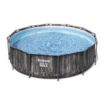 Piscine hors sol bestway ronde �366x100 cm �purateur � cartouche 2. 006 l / h �chelle