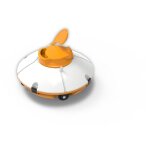 Robot aspirateur de piscine autonome bestway frisbee orange pour piscine � fond plat
