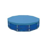 Bestway ? b�che de piscine ronde 370 cm ? protection contre salet� et intemp�ries ? fixation s�curis�e ...