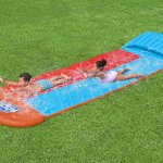 Bestway - toboggan aquatique h2ogo tsunami splash ramp toboggan double