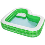 Bestway tropical paradise piscine gonflable verte 231x231x51 cm