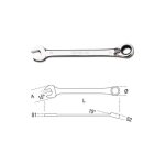 Beta - cl mixte  cliquet rversible - 142 - 168 mm - 11 - mixte