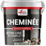 B�ton cir� chemin�e, kit avec primaire et vernis - 2 m� (en 2 couches) griset gris clair - arcane industries ...