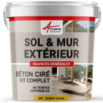 B�ton cir�, ext�rieur, pour sol, mur, terrasse, escalier, enduit, d�coratif, min�ral, en kit - 2 m� (en ...