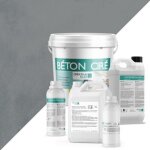 B�ton cir� multisurfaces (sols et murs) - kit complet 5m� (2 couches) - finition : mat - teinte : fer ...
