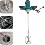 B�tonni�re �lectrique portable 2100 w pour m�langer le mortier, m�langeur de couleur r�glable � 6 vitesses, ...