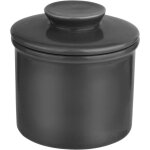 Beurrier fran�ais, en c�ramique, refroidi � l'eau, pour un beurre frais et tartinable (noir)