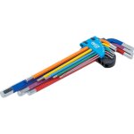 Bgs jeu de cl�s m�les coud�es multicolores extra - longues � six pans creux 1, 5 - 10 mm 9 pces - 74456 ...