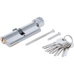 Bgs technic - cylindre de serrure de securite avec bouton 90 mm 45 / 45 et 5 cles