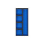 Insert de servante d'atelier 1 / 3, vide : 5 tablettes 408 x 189 x 32 mm bgs 74362