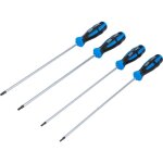 Jeu de tournevis extra longues profil t (pour torx) t15 - t30 4 pices