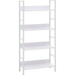 Biblioth�que � 4 niveaux blanc 60x27, 6x124, 5 cm bois ing�nierie vidaxl