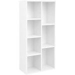 Bibliothque  7 compartiments tagre  7 cubes ouverts rangement pour salon et bureau 50 x 24 x 106 ...