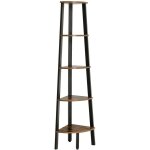 Bibliothque d'angle rtro tagre d'angle rangement montage facile avec cadre mtallique 32, 5 x 34 ...