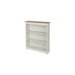 M&s - bibliothque basse 2 tagres 80x21, 5x100 cm blanc et chne - ulla