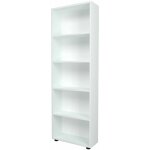 Helloshop26 - biblioth�que design pour salon �tag�re style original � 5 niveaux 172 x 55 x 20 cm blanc ...