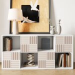 Biblioth�que �tag�re de rangement 125x60x30 cm, meuble multifonction avec 4 casiers ouverts et 4 portes, ...