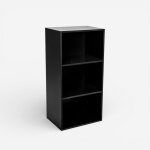 Biblioth�que modulable 3 �tag�res en agglom�r� tayru - noir