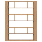 Miliboo ? biblioth�que murale scandinave 168 cm ? 15 niches asym�triques ? m�lamin� finition ch�ne clair ...