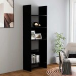 Biblioth�que noir 60x35x180 cm bois d?ing�nierie vidaxl