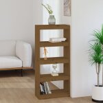 Biblioth�que / s�parateur de pi�ce, armoire de livres marron miel 60x30x135, 5 cm pin vidaxl