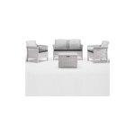 Bica - salon de jardin venice avec deux fauteuils canape' et table d'exte'rieur en polypropyle'ne effet ...