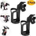 Bicycle bottle cages, 2 pack 360 degree rotation drink water cup holder universal stroller cup holders ...