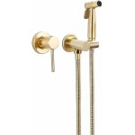 Vurahome - bidet douche � main toilette en laiton dor� bross� robinet de bidet ensemble pulv�risateur ...