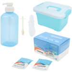 Bidon de voyage portable 600ml pour hygi�ne intime et lavage nasal, pratique � pression manuelle.