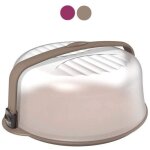 Biesse, pr�sentoir � g�teaux avec couvercle et poign�e de transport, gris, 37, 0x37, 0x16, 0 cm