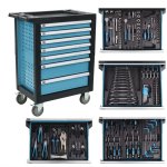 Bigb - servante d'atelier pour m�canicien 7 tiroirs + 270 outils acier