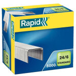 Bigbuy - bo�te de 5000 agrafes type 22 / 6 - 24 / 6 galvanis�es pour agrafeuses de bureau rapid