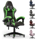 Bigzzia - fauteuil de bureau chaise gamer chaises de bureau  haut dossier avec coussin et dossier inclinable ...
