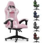 Bigzzia - fauteuil de bureau chaise gamer chaises de bureau � haut dossier avec coussin et dossier inclinable ...