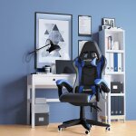 Bigzzia fauteuil gamer - chaise gaming - si�ge de bureau r�glable pivotant gaming racing - avec coussin ...