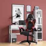 Bigzzia - fauteuil gamer - chaise gaming - siège de bureau réglable pivotant gaming racing - avec coussin ... Bigzzia - fauteuil gamer - chaise gaming - siège de bureau réglable pivotant gaming racing - avec coussin ...