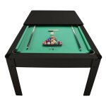 Billard amricain ambiance 7ft - 226, 5 x 126, 5 x 80 cm avec accessoires et plateau dnatoire - couleur ...