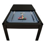 Billard amricain ambiance 7ft - 226, 5 x 126, 5 x 80 cm avec accessoires et plateau dnatoire - couleur ...