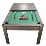 Billard amricain ambiance 7ft - 226, 5 x 126, 5 x 80 cm avec accessoires et plateau dnatoire - gris ...