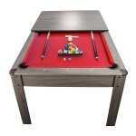 Billard amricain ambiance 7ft - 226, 5 x 126, 5 x 80 cm avec accessoires et plateau dnatoire - gris ...