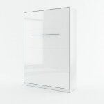 Bim furniture - lenart lit escamotable concept pro cp02 120x200 vertical blanc brillant