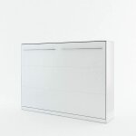 Bim furniture - lenart lit escamotable concept pro cp04 140x200 horizontal blanc mat