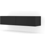 Bim furniture - meuble tv meuble tv salon tv bingo 140x40x30cm noir mat
