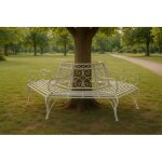 Biscottini - banc d'arbre en fer 153x153x86 banc rond banc d'arbre circulaire ext�rieur banc en fer canap� ...