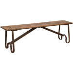 Biscottini - banc en bois et fer l153xpr40xh46 cm