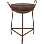 Biscottini - brasero en fer forg barbecue pole  bois extrieur haut poker support  bois grille  ...