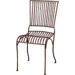 Chaise en fer forg 85x40x50 cm chaises style anciennes et vintage chaises de jardin et terrasse chaise ...